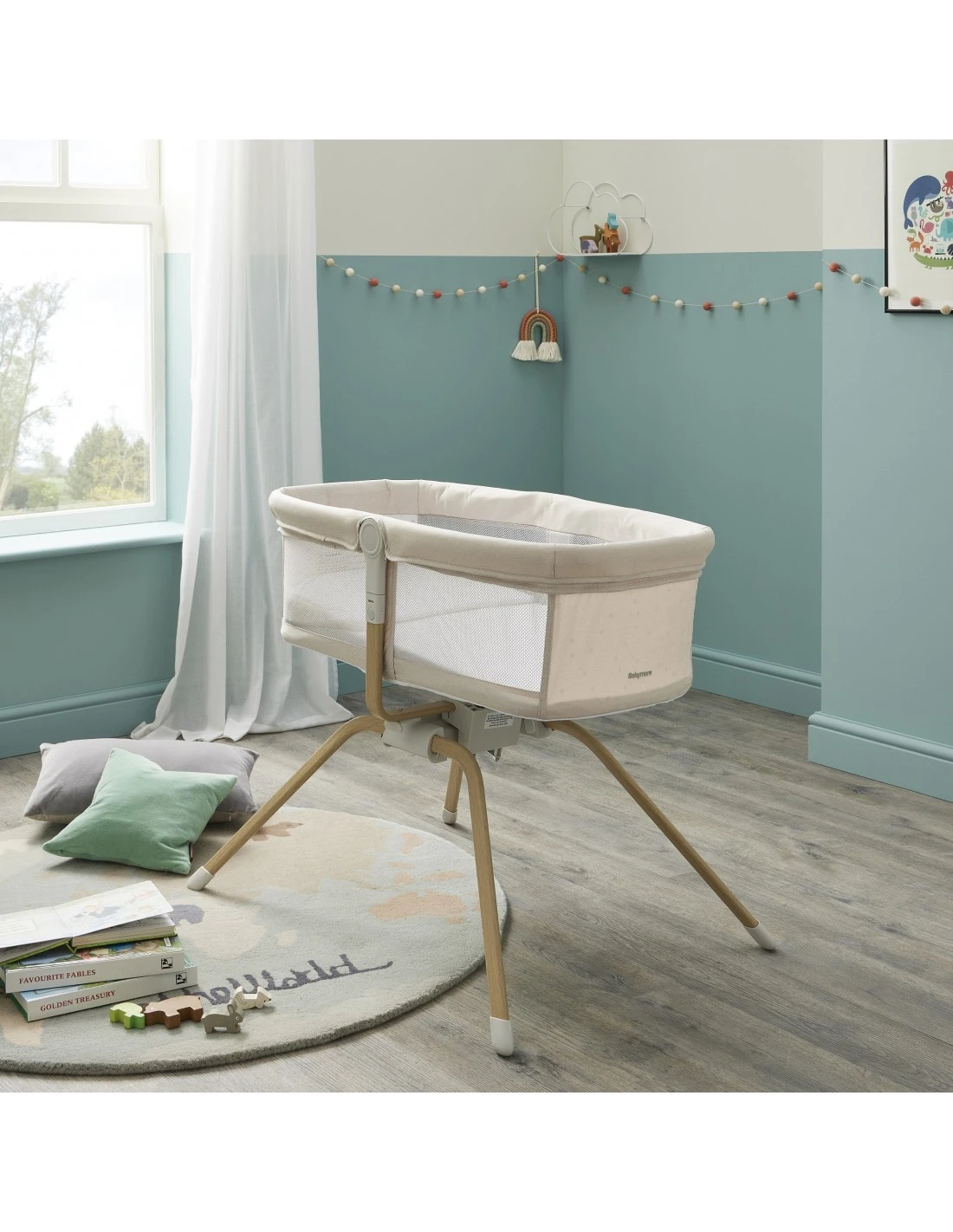 Babymore Air Motion Gliding Crib - Cream 4 Babymore Air Motion Gliding Crib - Cream - Image 2