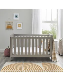 Babymore Caro Cot Bed - Greywash
