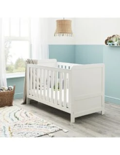 Babymore Caro Cot Bed - Whitewash
