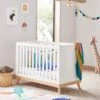 Babymore Mona Mini Cot Bed - White -Baby Supplies Store babymore mona mini cot bed white