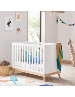 Babymore Mona Mini Cot Bed - White