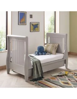 Babymore Stella Sleigh Cot Bed - Grey 12 Babymore Stella Sleigh Cot Bed - Grey -Baby Supplies Store babymore stella sleigh cot bed grey 2