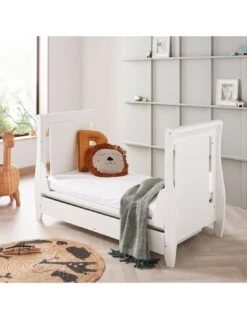 Babymore Stella Sleigh Cot Bed - White 12 Babymore Stella Sleigh Cot Bed - White -Baby Supplies Store babymore stella sleigh cot bed white 2