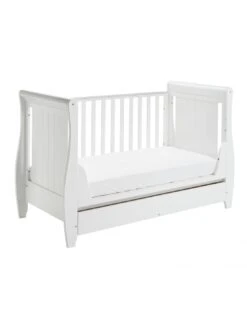 Babymore Stella Sleigh Cot Bed - White 16 Babymore Stella Sleigh Cot Bed - White -Baby Supplies Store babymore stella sleigh cot bed white 6