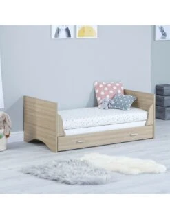 Babymore Veni Cot Bed With Drawer - Oak White -Baby Supplies Store babymore veni cot bed with drawer oak white 2
