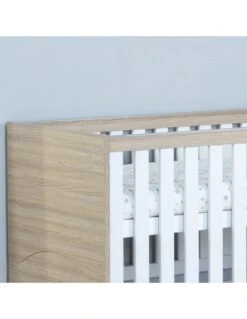 Babymore Veni Cot Bed With Drawer - Oak White -Baby Supplies Store babymore veni cot bed with drawer oak white 3