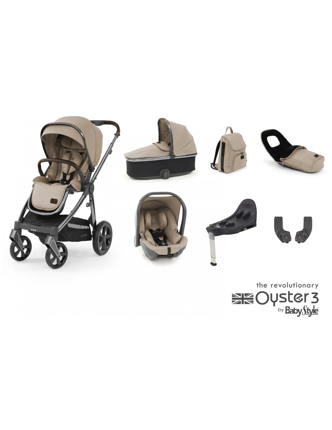 BabyStyle Oyster 3 Luxury 7 Piece Bundle - Butterscotch 3 BabyStyle Oyster 3 Luxury 7 Piece Bundle - Butterscotch