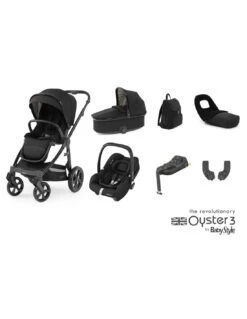 BabyStyle Oyster 3 Luxury 7 Piece Bundle With Maxi-Cosi CabrioFix ISize Car Seat - Pixel
