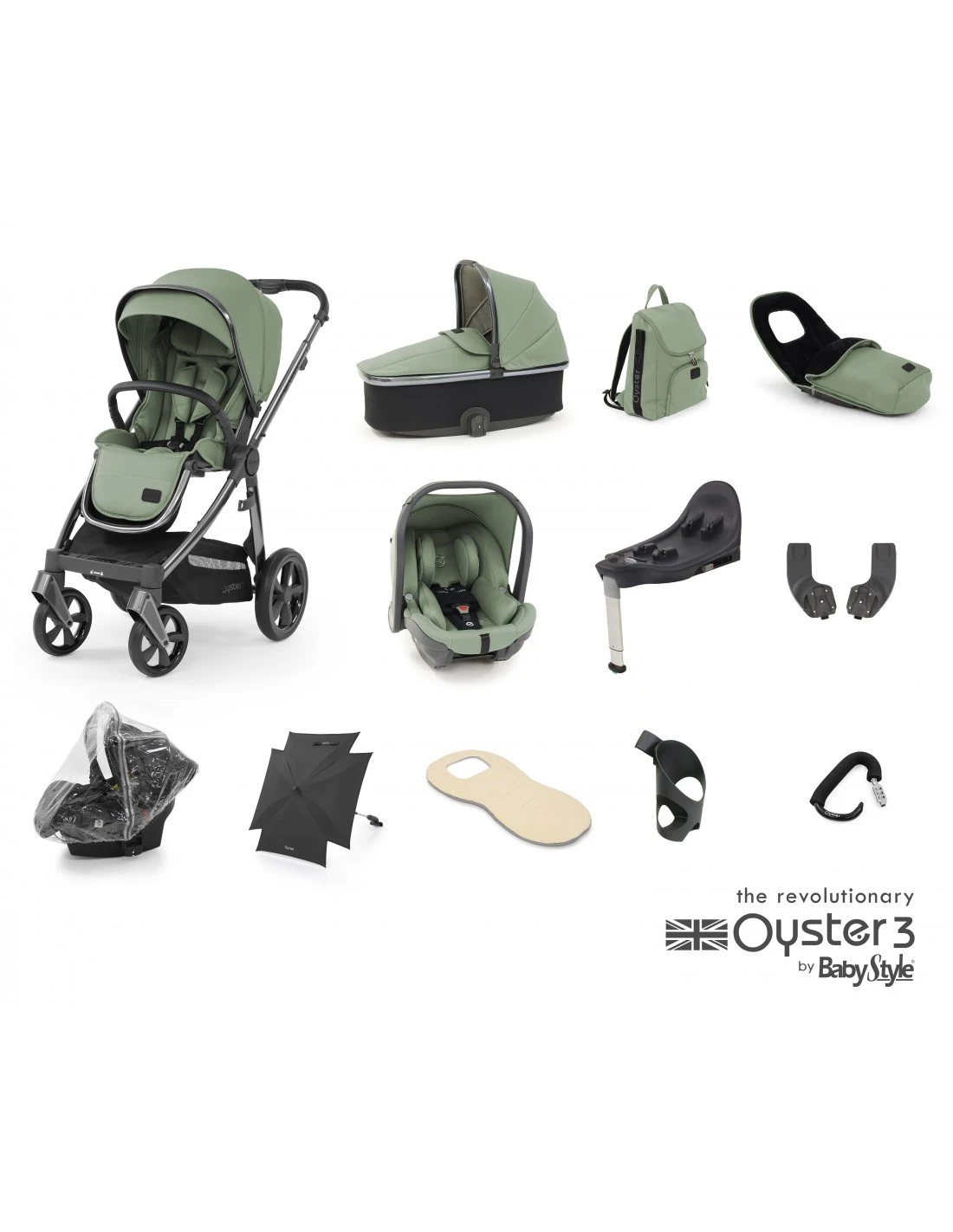 BabyStyle Oyster 3 Ultimate 12 Piece Bundle - Spearmint 3 BabyStyle Oyster 3 Ultimate 12 Piece Bundle - Spearmint