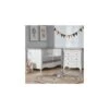 CuddleCo Clara Cot Bed & Dresser - White/Ash