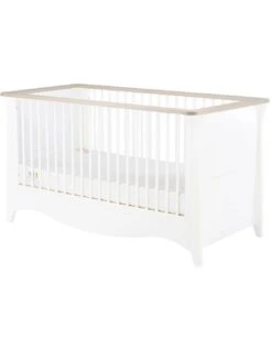 CuddleCo Clara Cot Bed - White/Ash
