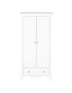 CuddleCo Clara Wardrobe - White/Ash -Baby Supplies Store cuddleco clara wardrobe whiteash 2
