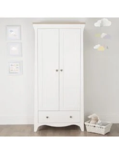 CuddleCo Clara Wardrobe - White/Ash