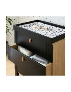 CuddleCo Rafi 3 Piece Furniture Set - Oak/Black 16 CuddleCo Rafi 3 Piece Furniture Set - Oak/Black -Baby Supplies Store cuddleco rafi 3 piece furniture set oakblack 4