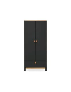 CuddleCo Rafi Wardrobe - Oak/Black -Baby Supplies Store cuddleco rafi wardrobe oakblack 3