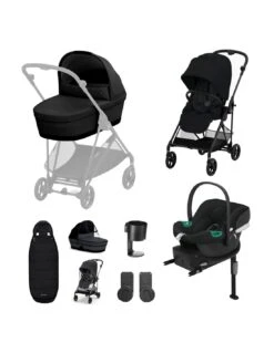Cybex Melio Carbon Comfort Bundle - Moon Black