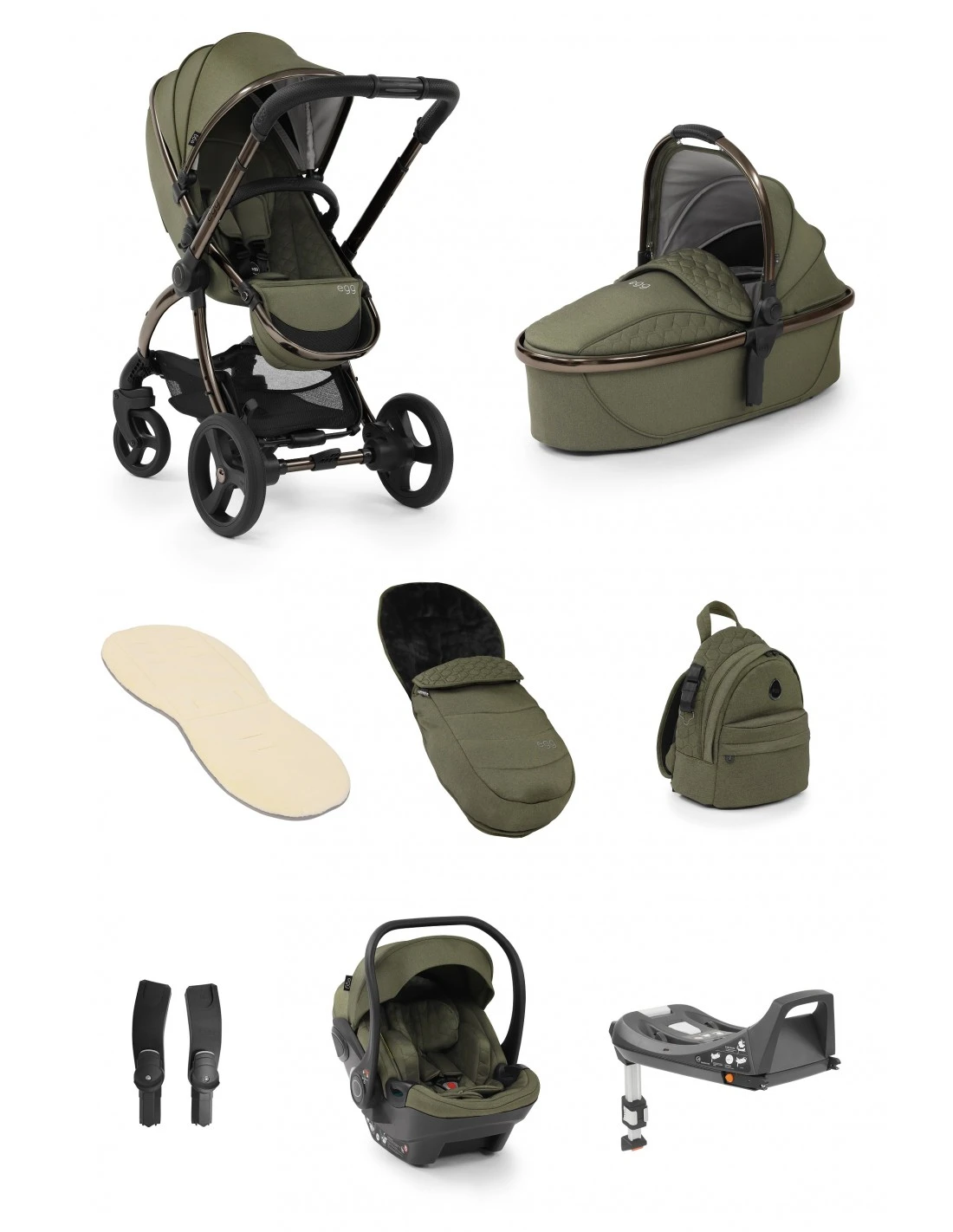 Egg2 Complete Travel System (inc. Car Seat) - Hunter Green 3 Egg2 Complete Travel System (inc. Car Seat) - Hunter Green