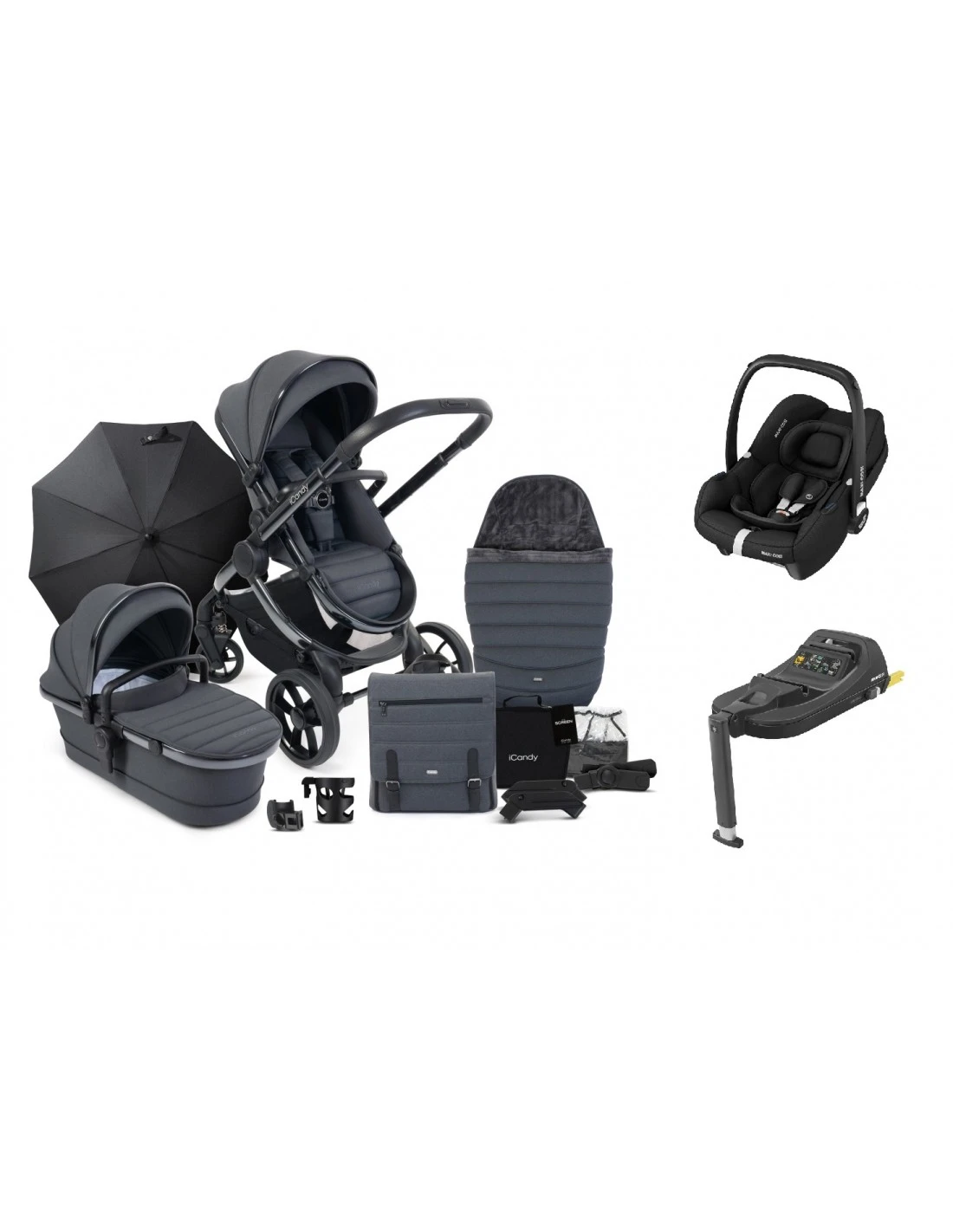 ICandy Peach 7 Bundle With Maxi-Cosi CabrioFix ISize Car Seat & Base - Dark Grey 3 ICandy Peach 7 Bundle With Maxi-Cosi CabrioFix ISize Car Seat & Base - Dark Grey