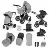Ickle Bubba Stomp Luxe All In One Travel System Pearl Grey/Silver - Choose Your Handle Colour (includes IsoFix Base) 2 Ickle Bubba Stomp Luxe All In One Travel System Pearl Grey/Silver - Choose Your Handle Colour (includes IsoFix Base) -Baby Supplies Store ickle bubba stomp luxe all in one travel system pearl greysilver choose your handle colour includes isofix base