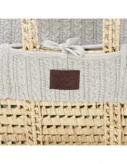 Little Green Sheep Natural Knitted Moses Basket & Stand - Dove -Baby Supplies Store little green sheep natural knitted moses basket stand dove 3