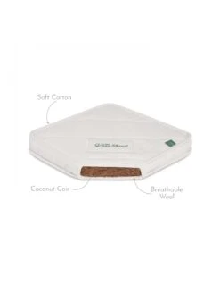 Little Green Sheep Natural Moses Basket Mattress - 28x74cm -Baby Supplies Store little green sheep natural moses basket mattress 28x74cm 2