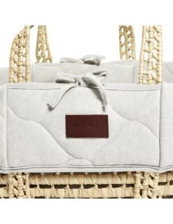 Little Green Sheep Natural Quilted Moses Basket & Stand - Dove -Baby Supplies Store little green sheep natural quilted moses basket stand dove 2