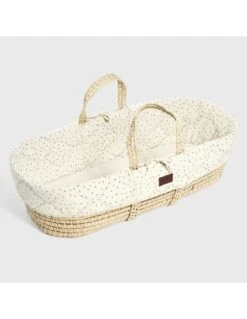 Little Green Sheep Natural Quilted Moses Basket & Stand - Linen Rice -Baby Supplies Store little green sheep natural quilted moses basket stand linen rice 3