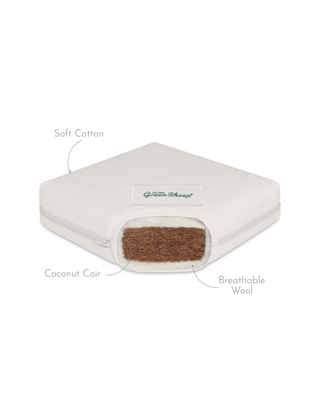 Little Green Sheep Organic Natural Cot Mattress - 60x120cm 5 Little Green Sheep Organic Natural Cot Mattress - 60x120cm - Image 3