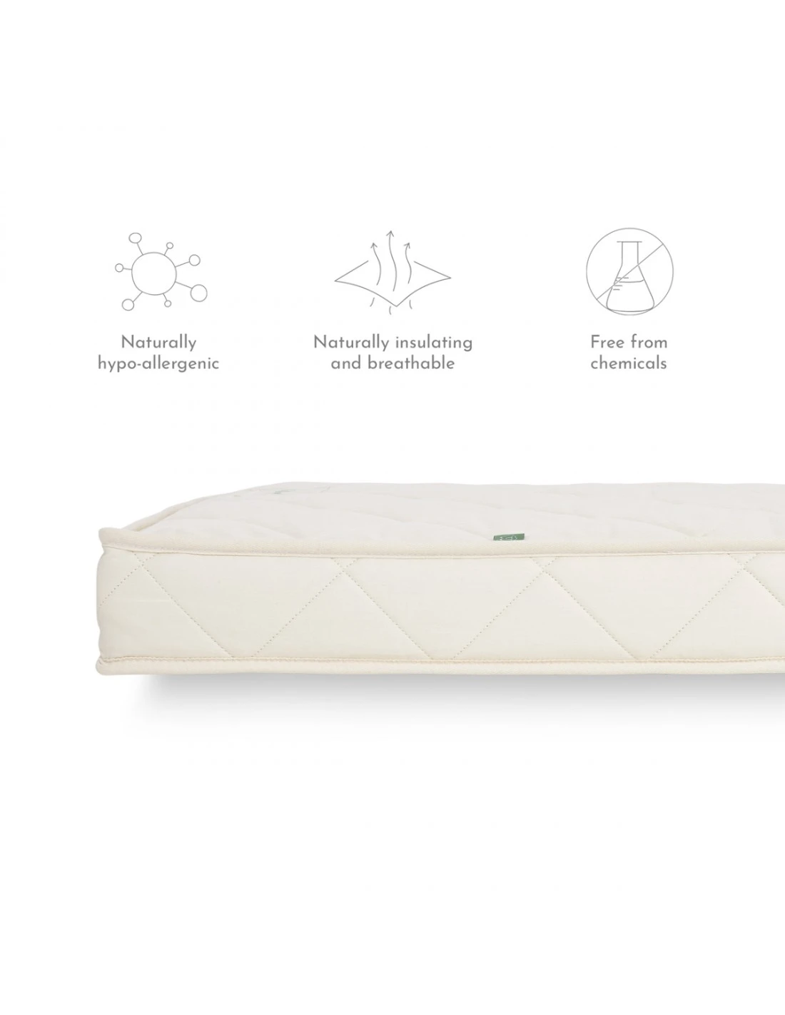 Little Green Sheep Twist Natural Cot Mattress - 60x120cm 9 Little Green Sheep Twist Natural Cot Mattress - 60x120cm - Image 7