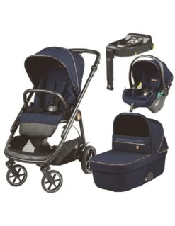 PEG PEREGO Peg-Perego Veloce 3in1 Bundle 1 - Blue Shine (with Lounge Car Seat & Base)