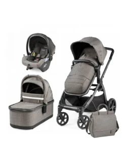 PEG PEREGO Peg-Perego Yspi 3in1 Travel System - City Grey (with Lounge Car Seat)