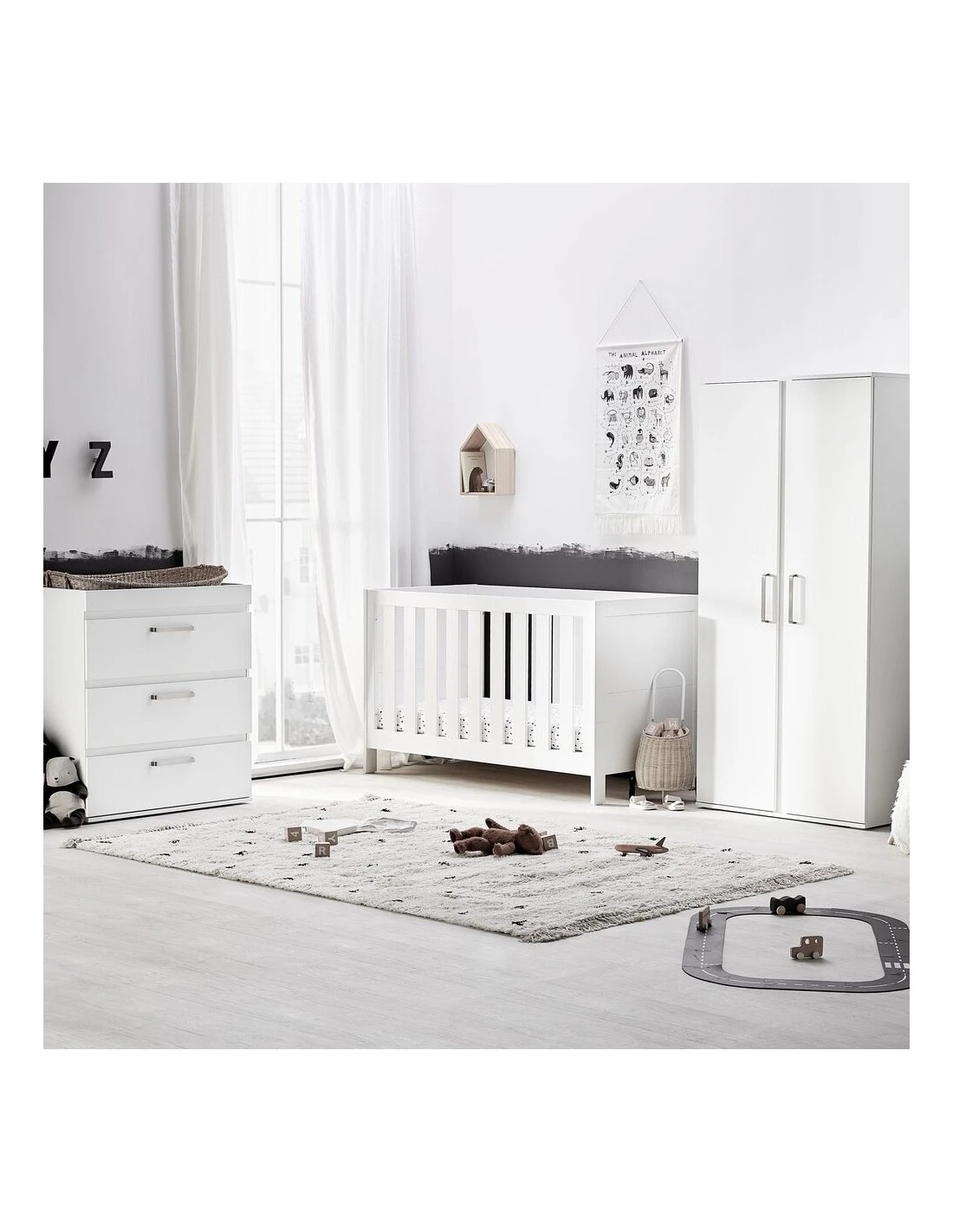 Silver Cross Finchley 3 Piece Nursery Set - White 3 Silver Cross Finchley 3 Piece Nursery Set - White
