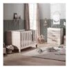 Silver Cross Finchley Cot Bed & Dresser - White/Oak