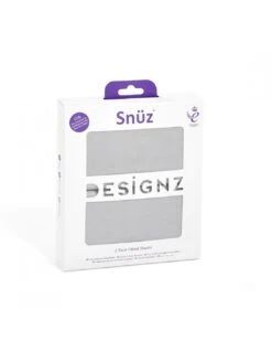 Snuz Crib 2 Pack Of Fitted Sheets - Grey