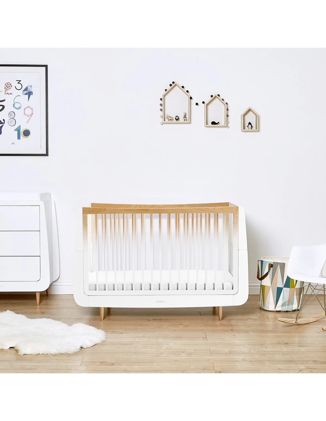 SnuzKot Skandi 2 Piece Furniture Set - Ombre (Cot & Changer) 4 SnuzKot Skandi 2 Piece Furniture Set - Ombre (Cot & Changer) - Image 2