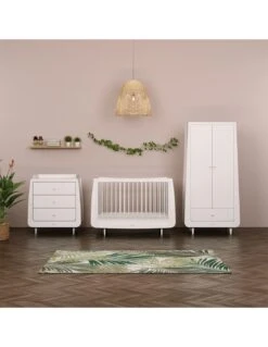 SnuzKot Skandi 3 Piece Nursery Furniture Set - White -Baby Supplies Store snuzkot skandi 3 piece nursery furniture set white 2