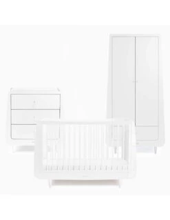 SnuzKot Skandi 3 Piece Nursery Furniture Set - White