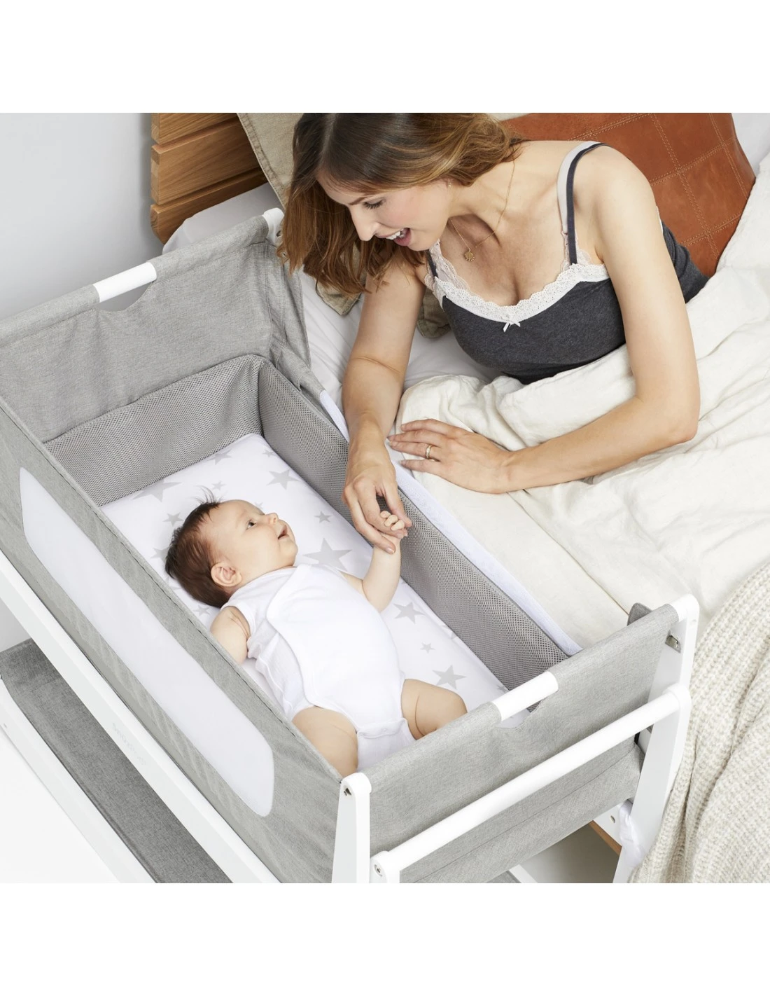 SnuzPod⁴ Bedside Crib - Dusk (inc. Mattress) 4 SnuzPod⁴ Bedside Crib - Dusk (inc. Mattress) - Image 2