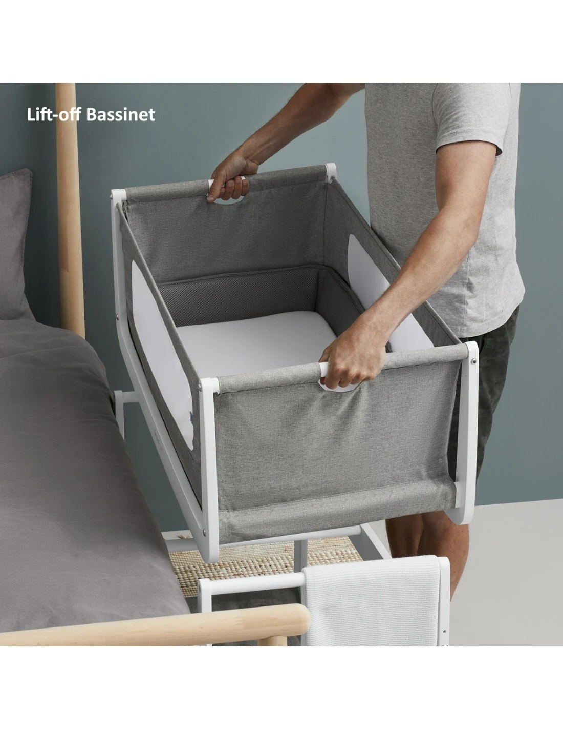 SnuzPod⁴ Bedside Crib - Dusk (inc. Mattress) 8 SnuzPod⁴ Bedside Crib - Dusk (inc. Mattress) - Image 6