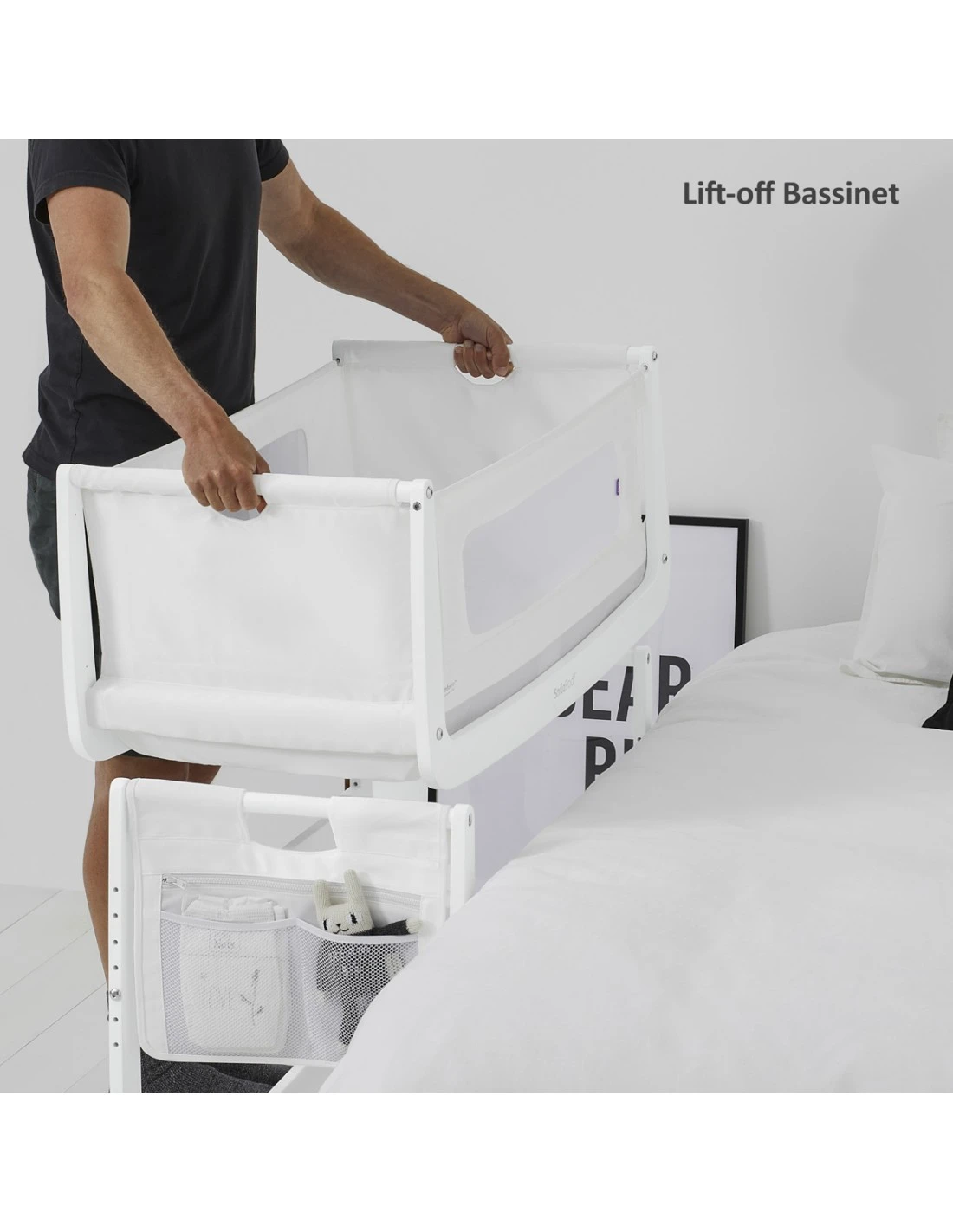 SnuzPod⁴ Bedside Crib - White (inc. Mattress) 8 SnuzPod⁴ Bedside Crib - White (inc. Mattress) - Image 6